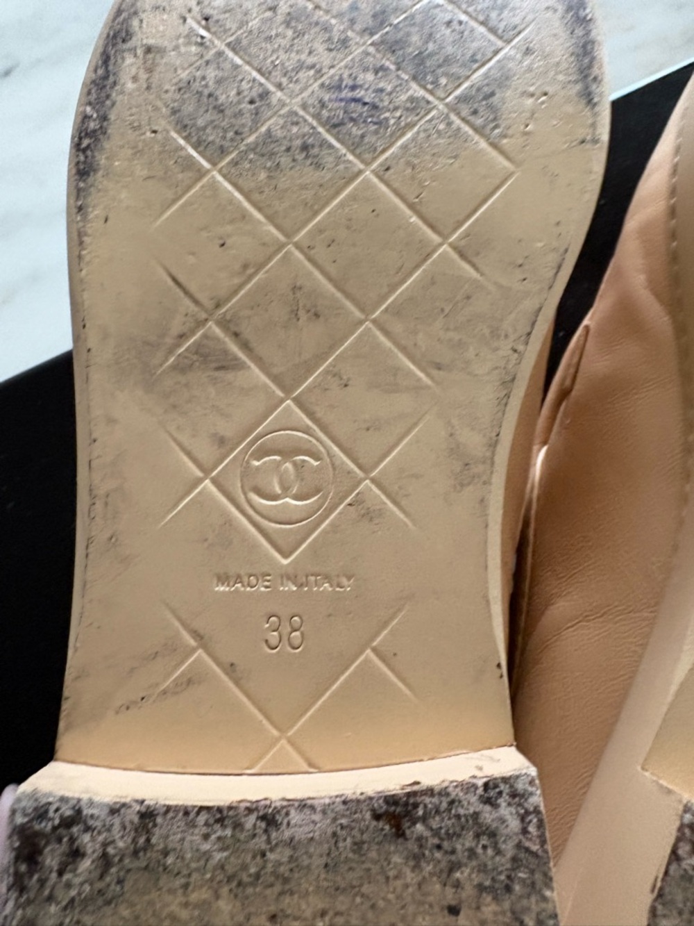 CHANEL Quilted Leather Loafers in Light Beige - Picture 9 of 12
